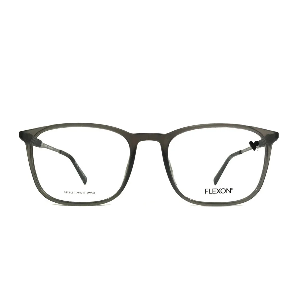 Flexon Eyeglasses Frames EP8017 057 Matte Gray Crystal Square Full Rim 54-19-145